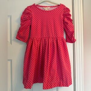 Matilda Jane Jersey Dress Size 4T Stretch Polka Dot Pink Princess Sleeve Easter